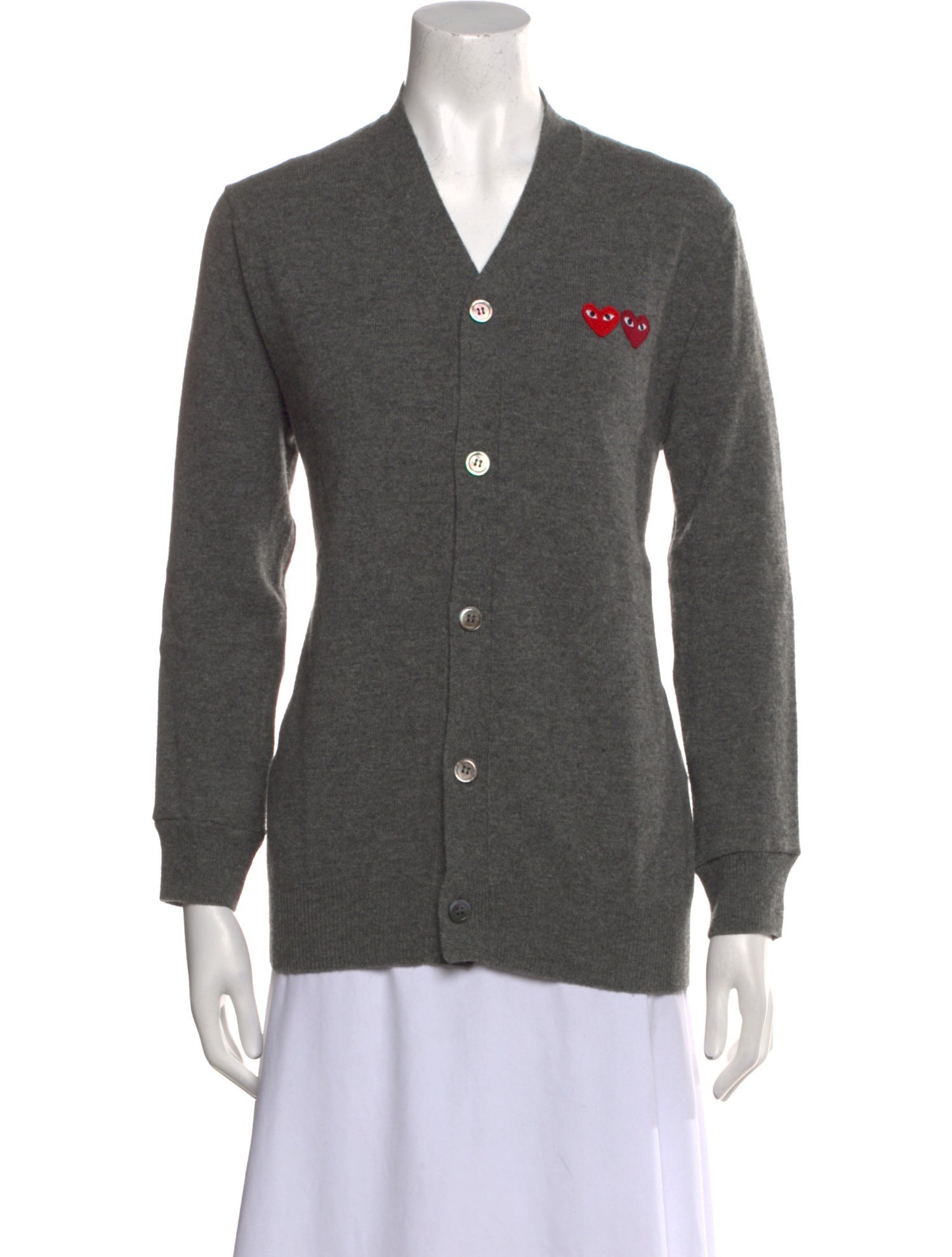 Comme des Garçons Play Wool V-Neck Sweater