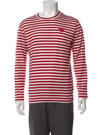 Comme des Garçons Play Striped Crew Neck T-Shirt