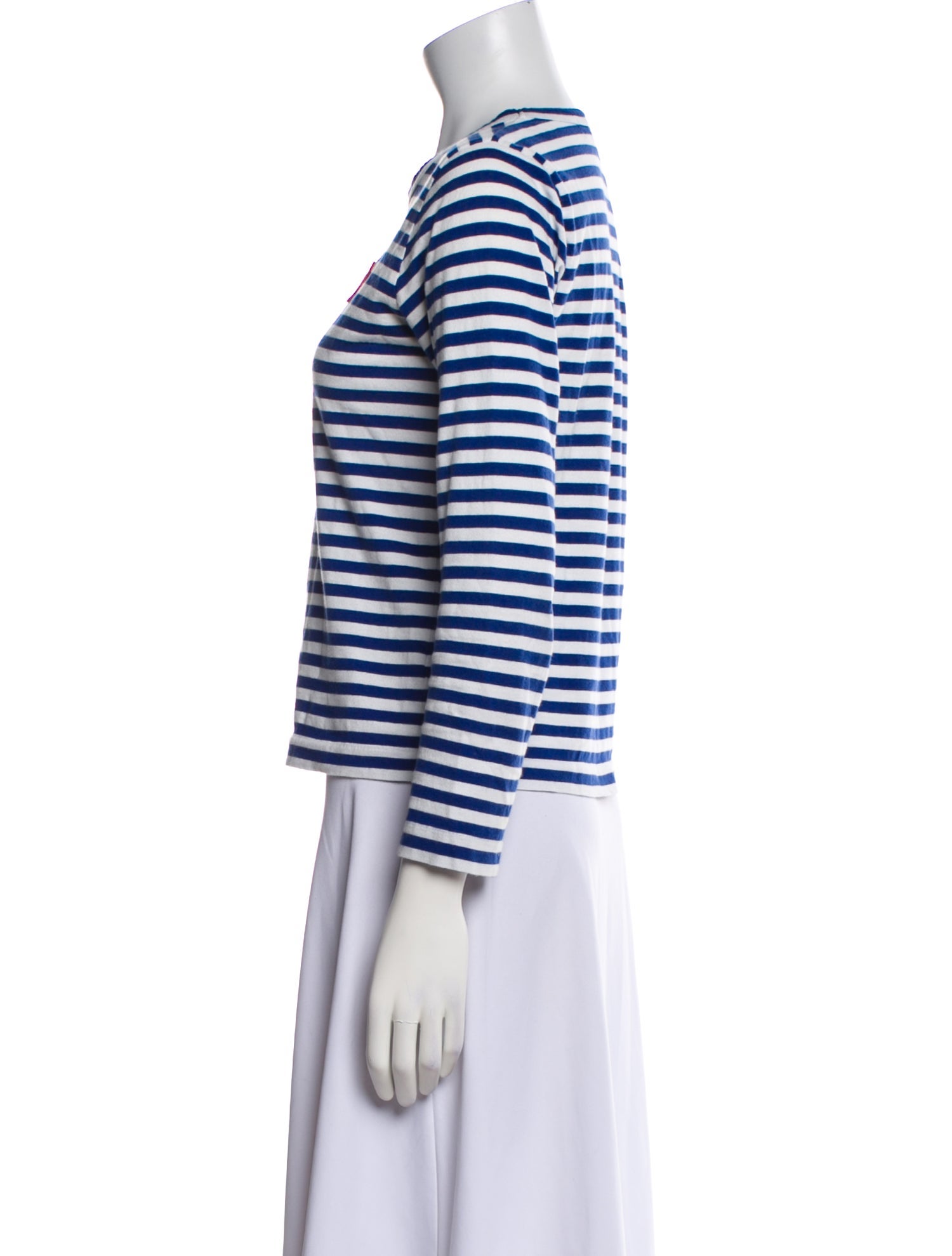 Comme des Garçons Play Striped Crew Neck Top