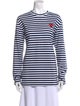 Comme des Garçons Play Striped Crew Neck T-Shirt