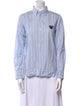 Comme des Garçons Play Striped Long Sleeve Button-Up Top