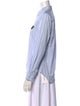 Comme des Garçons Play Striped Long Sleeve Button-Up Top