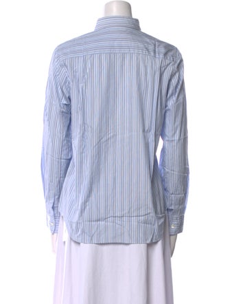 Comme des Garçons Play Striped Long Sleeve Button-Up Top