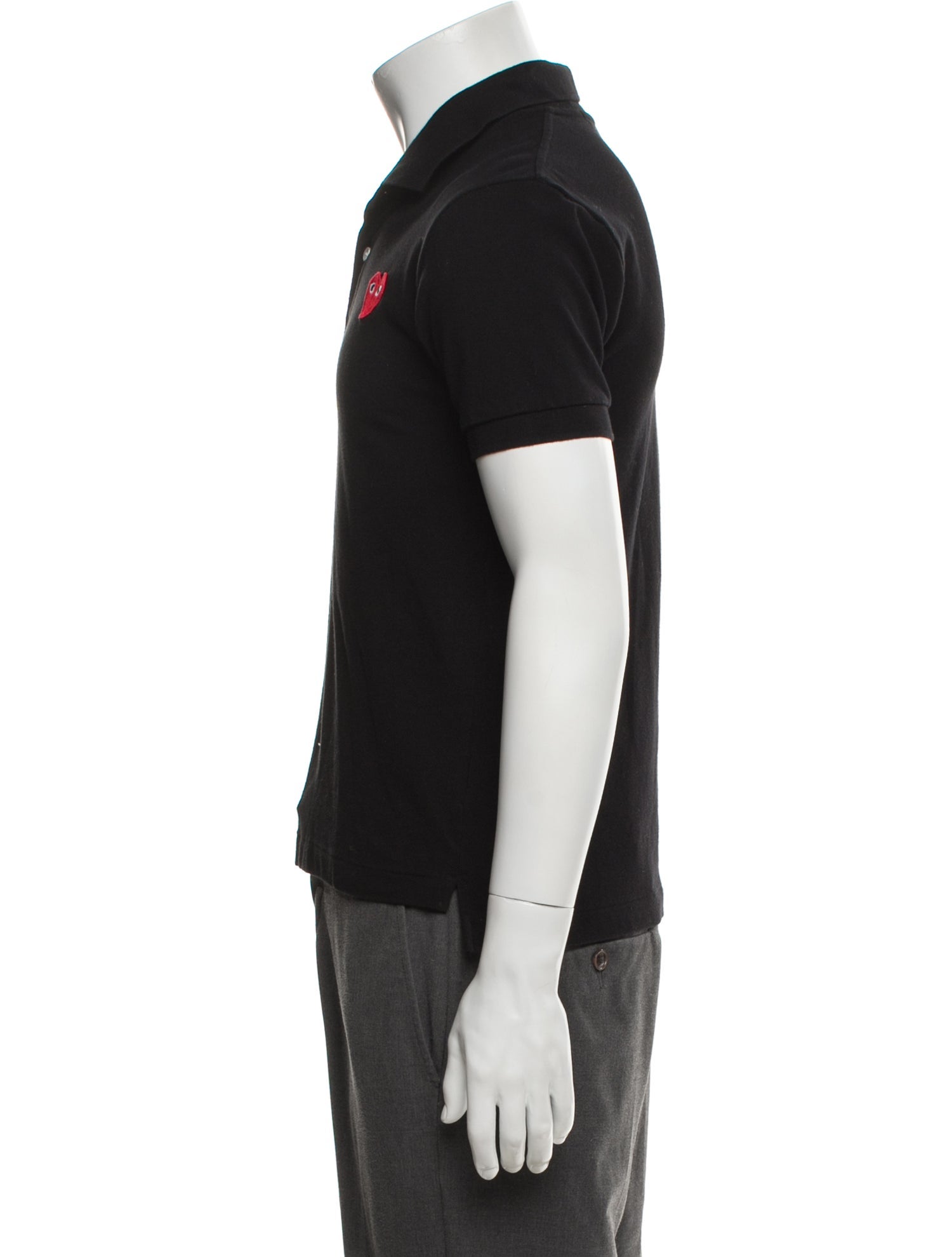 Comme des Garçons Play Collar Short Sleeve Polo Shirt