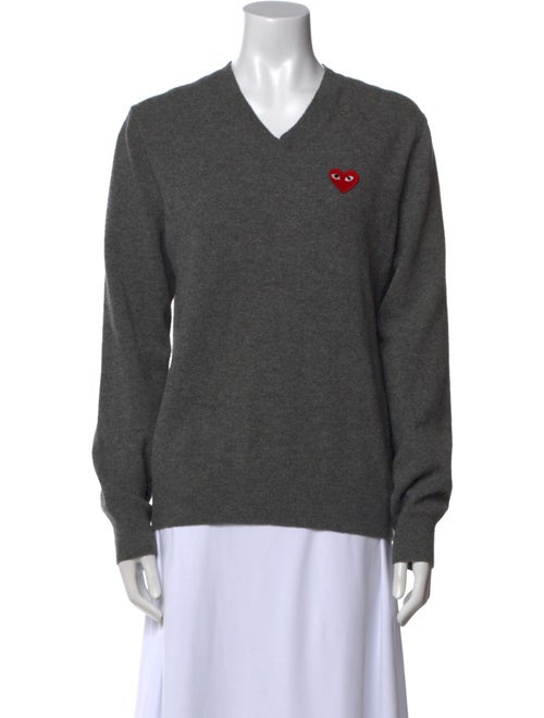 Comme des Garçons Play Wool V-Neck Sweater