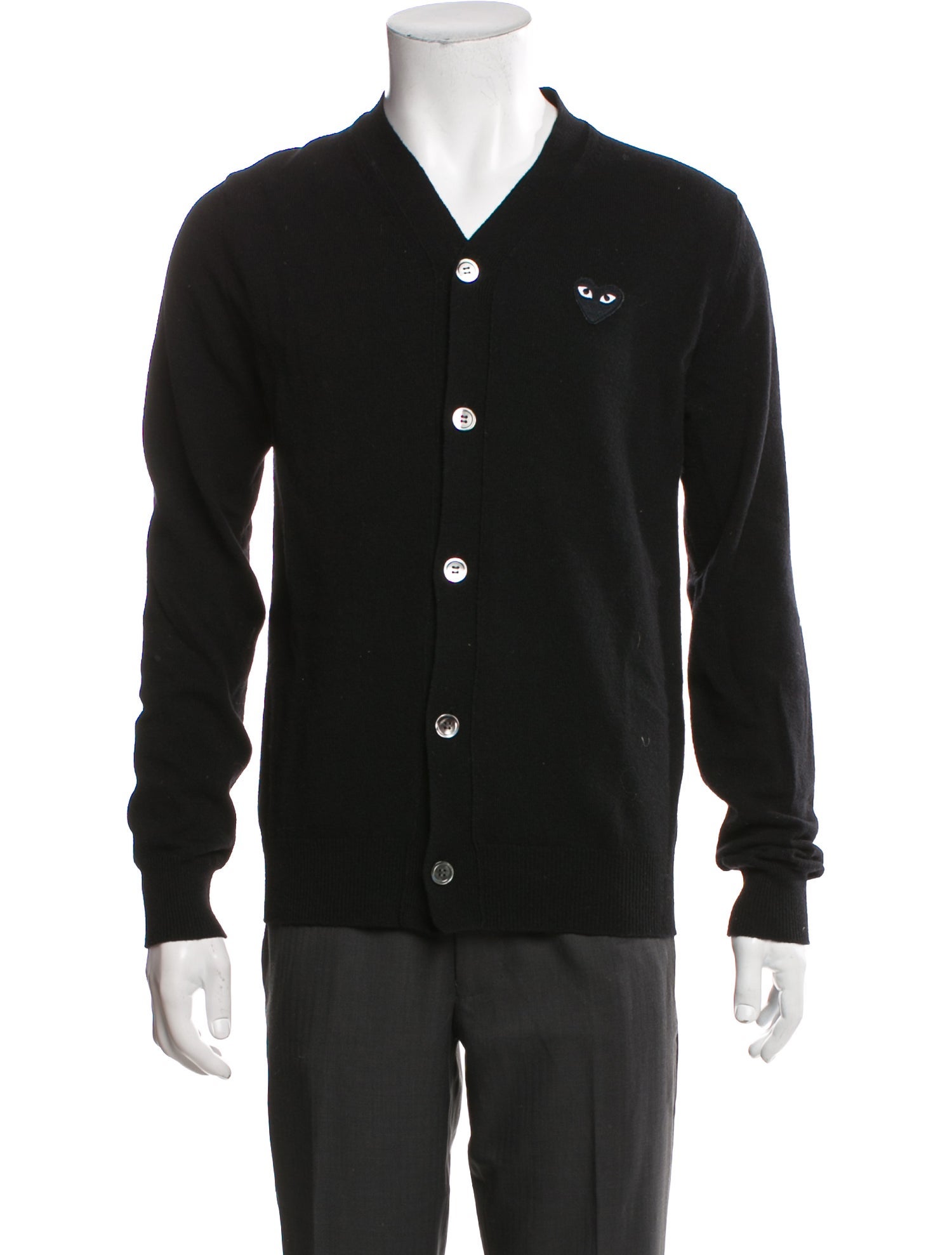 Comme des Garçons Play Wool Graphic Print Cardigan