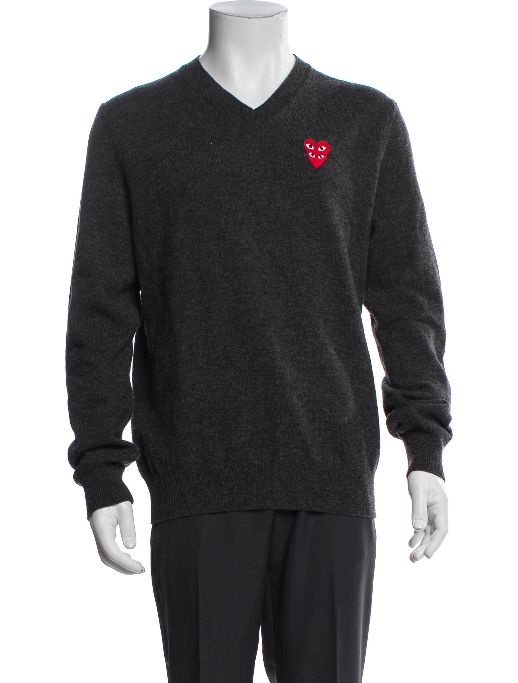 Comme des Garçons Play Wool Graphic Print Pullover