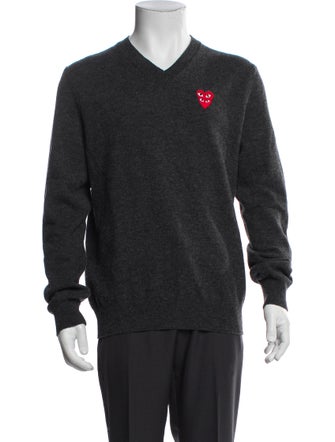 Comme des Garçons Play Wool Graphic Print Pullover