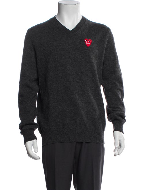 Comme des Garçons Play Wool Graphic Print Pullover