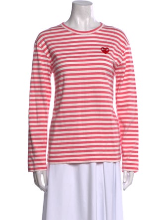 Comme des Garçons Play Striped Crew Neck T-Shirt