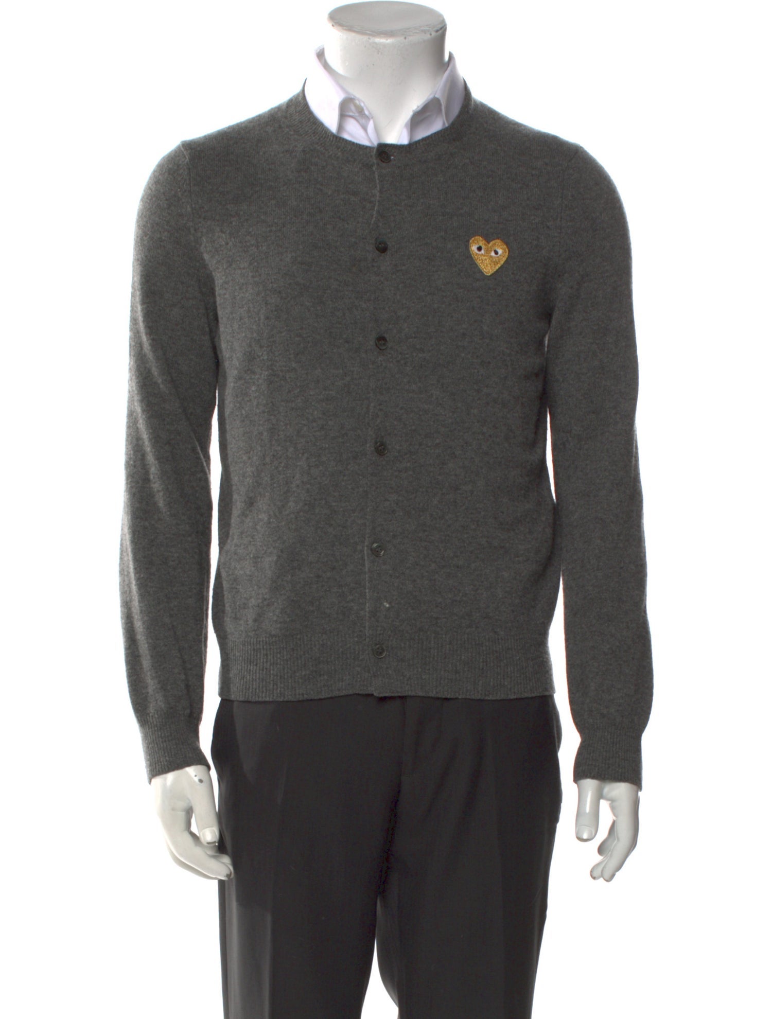 Comme des Garçons Play Wool Crew Neck Cardigan