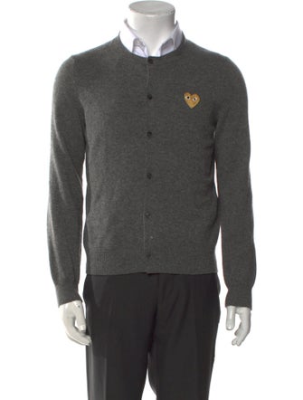 Comme des Garçons Play Wool Crew Neck Cardigan