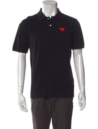 Comme des Garçons Play Collar Short Sleeve Polo Shirt