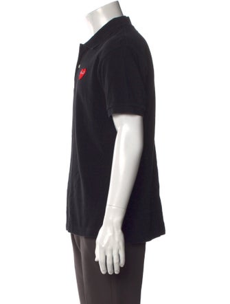 Comme des Garçons Play Collar Short Sleeve Polo Shirt