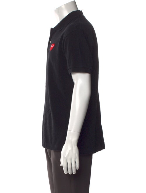 Comme des Garçons Play Collar Short Sleeve Polo Shirt