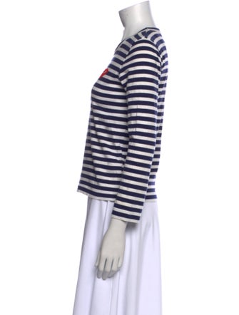 Comme des Garçons Play Striped Crew Neck Top