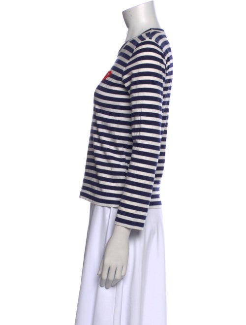 Comme des Garçons Play Striped Crew Neck Top