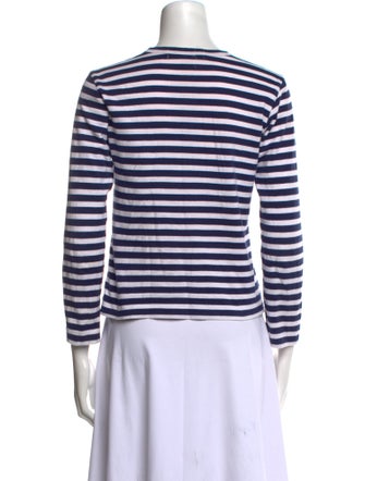Comme des Garçons Play Striped Crew Neck Top