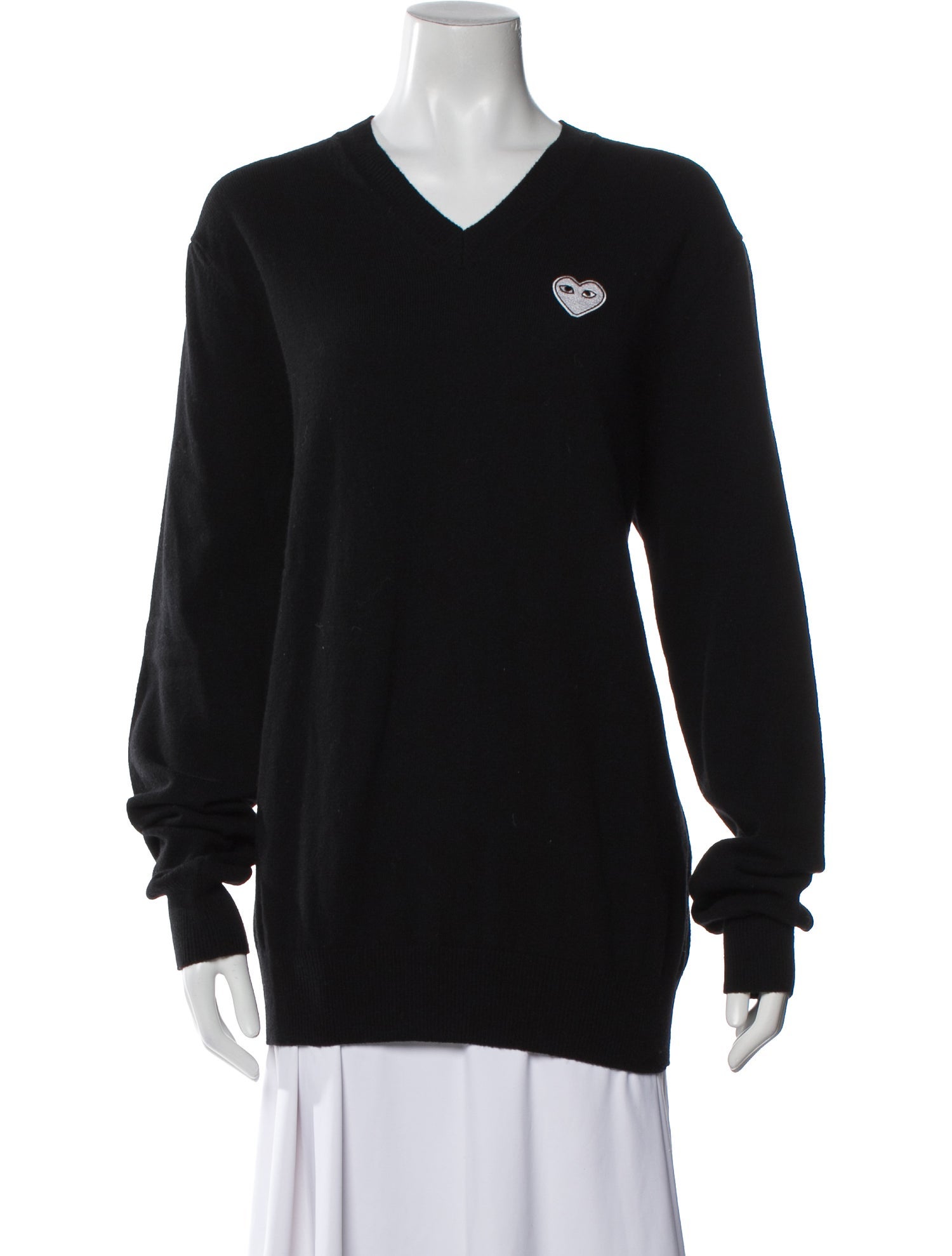 Comme des Garçons Play Wool V-Neck Sweater