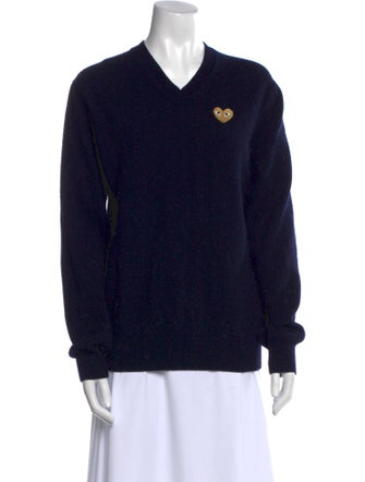 Comme des Garçons Play Wool V-Neck Sweater