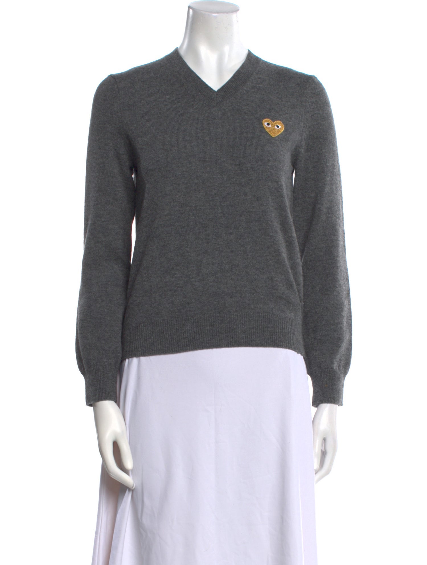 Comme des Garçons Play Wool V-Neck Sweater