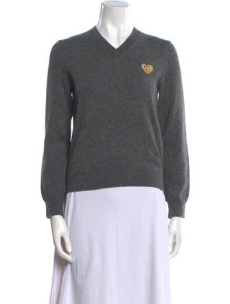 Comme des Garçons Play Wool V-Neck Sweater