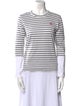 Comme des Garçons Play Striped Crew Neck T-Shirt