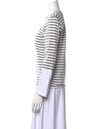 Comme des Garçons Play Striped Crew Neck T-Shirt