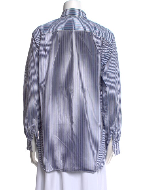 Comme des Garçons Play Striped Long Sleeve Button-Up Top