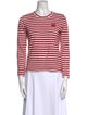 Comme des Garçons Play Striped Crew Neck Top