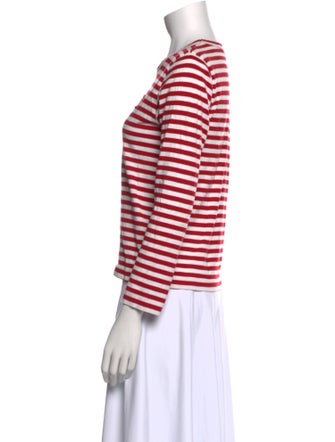 Comme des Garçons Play Striped Crew Neck Top