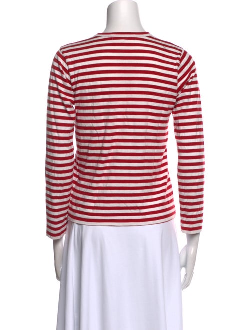 Comme des Garçons Play Striped Crew Neck Top