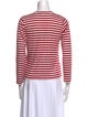 Comme des Garçons Play Striped Crew Neck Top