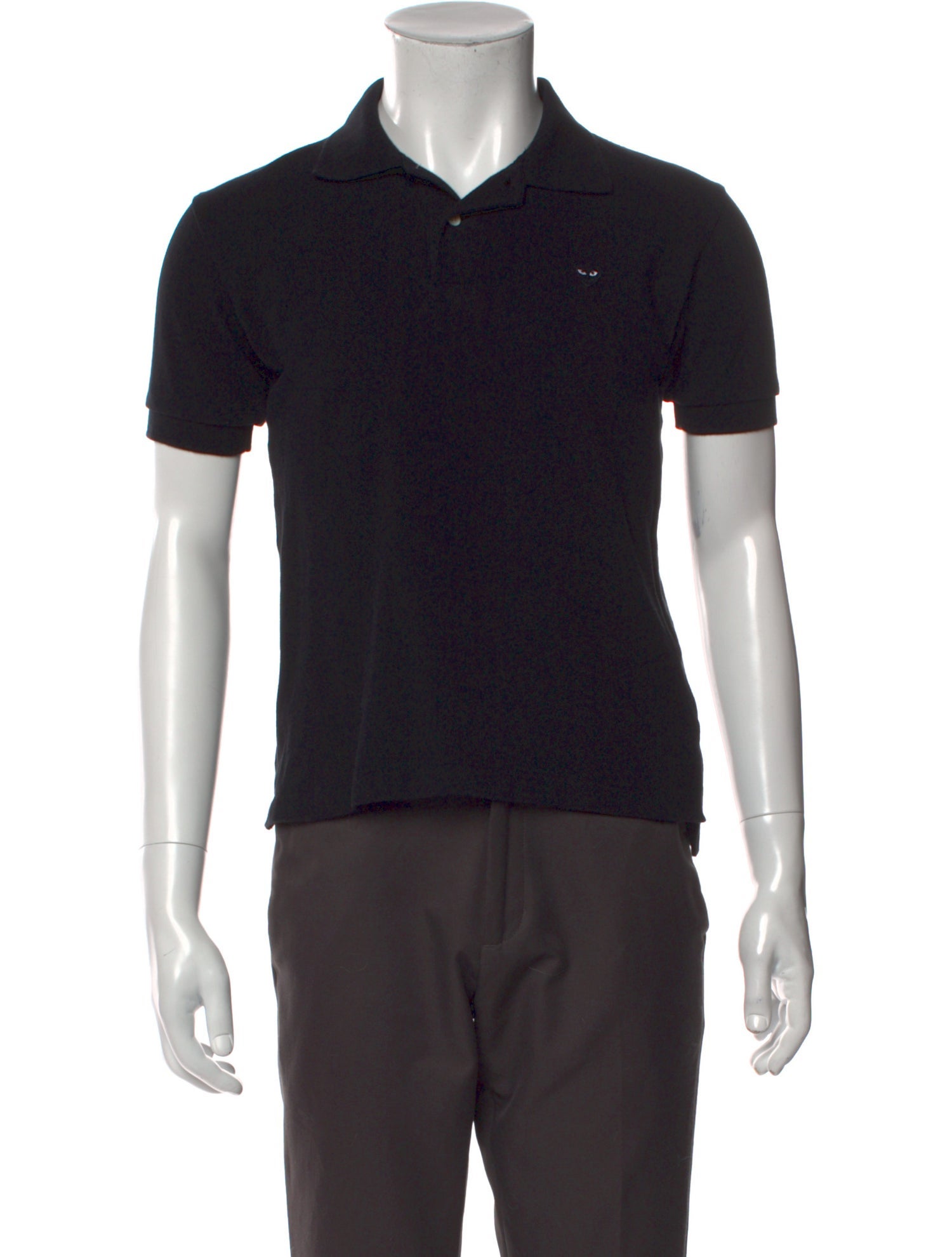 Comme des Garçons Play Collar Short Sleeve Polo Shirt