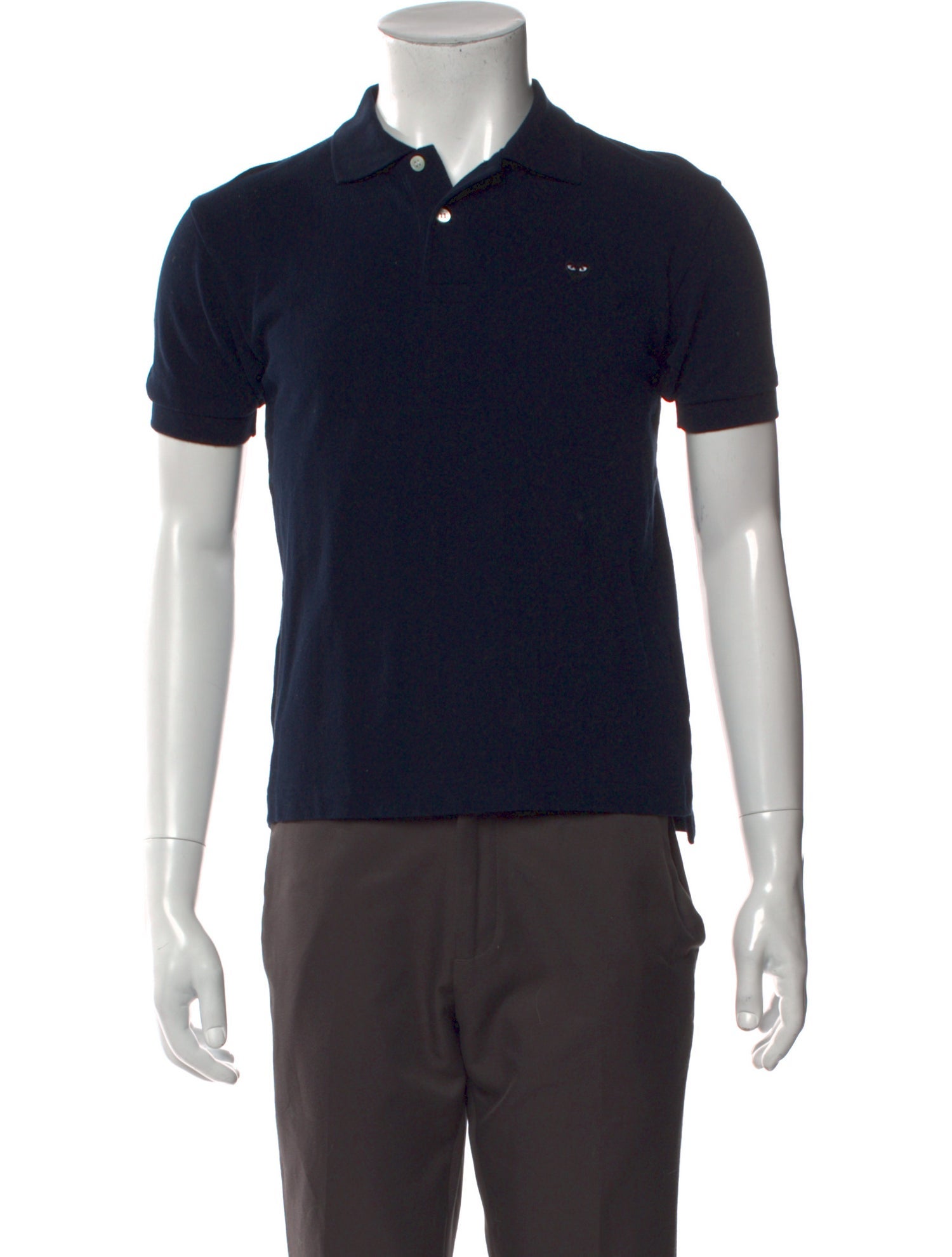 Comme des Garçons Play Collar Short Sleeve Polo Shirt