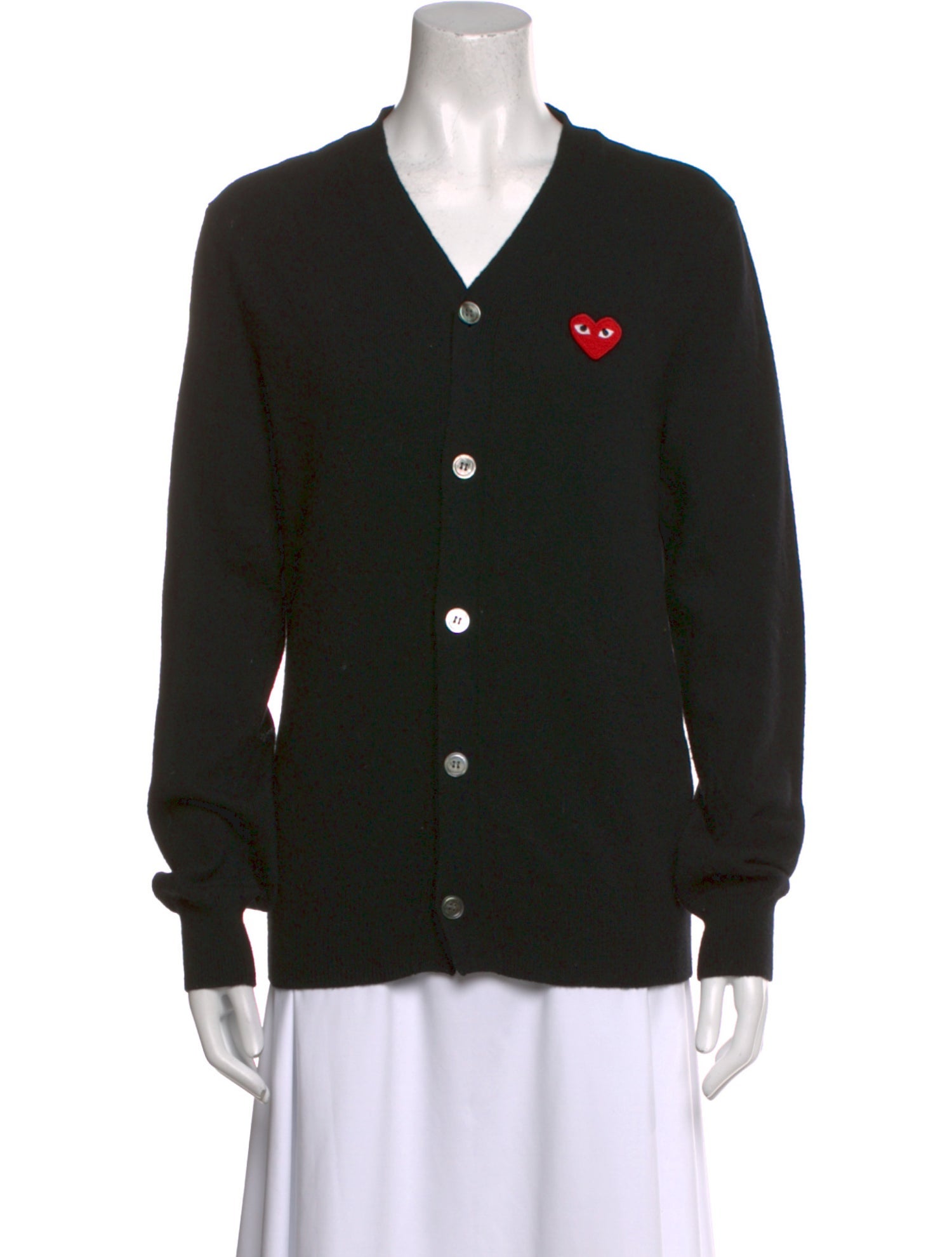 Comme des Garçons Play Wool V-Neck Sweater