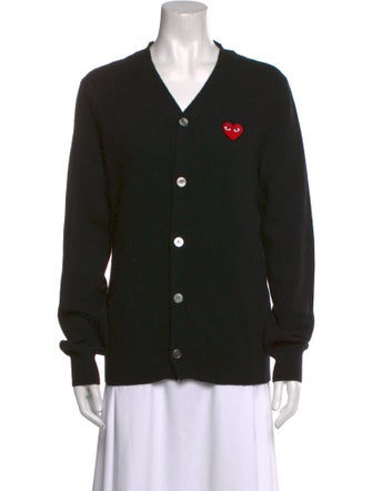 Comme des Garçons Play Wool V-Neck Sweater