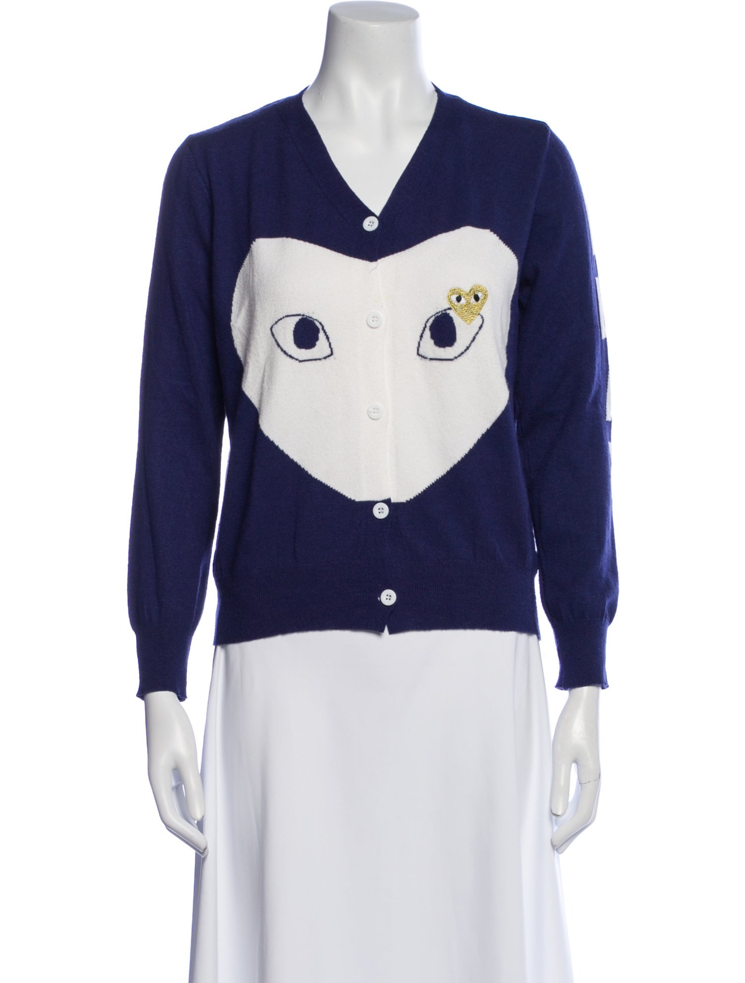 Comme des Garçons Play Wool Graphic Print Sweater