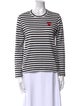 Comme des Garçons Play Striped Crew Neck Top