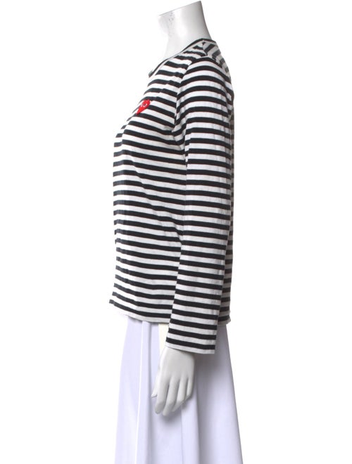 Comme des Garçons Play Striped Crew Neck Top