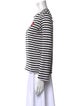 Comme des Garçons Play Striped Crew Neck Top