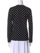 Comme des Garçons Play Polka Dot Print Crew Neck Top