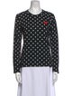 Comme des Garçons Play Polka Dot Print Crew Neck Blouse