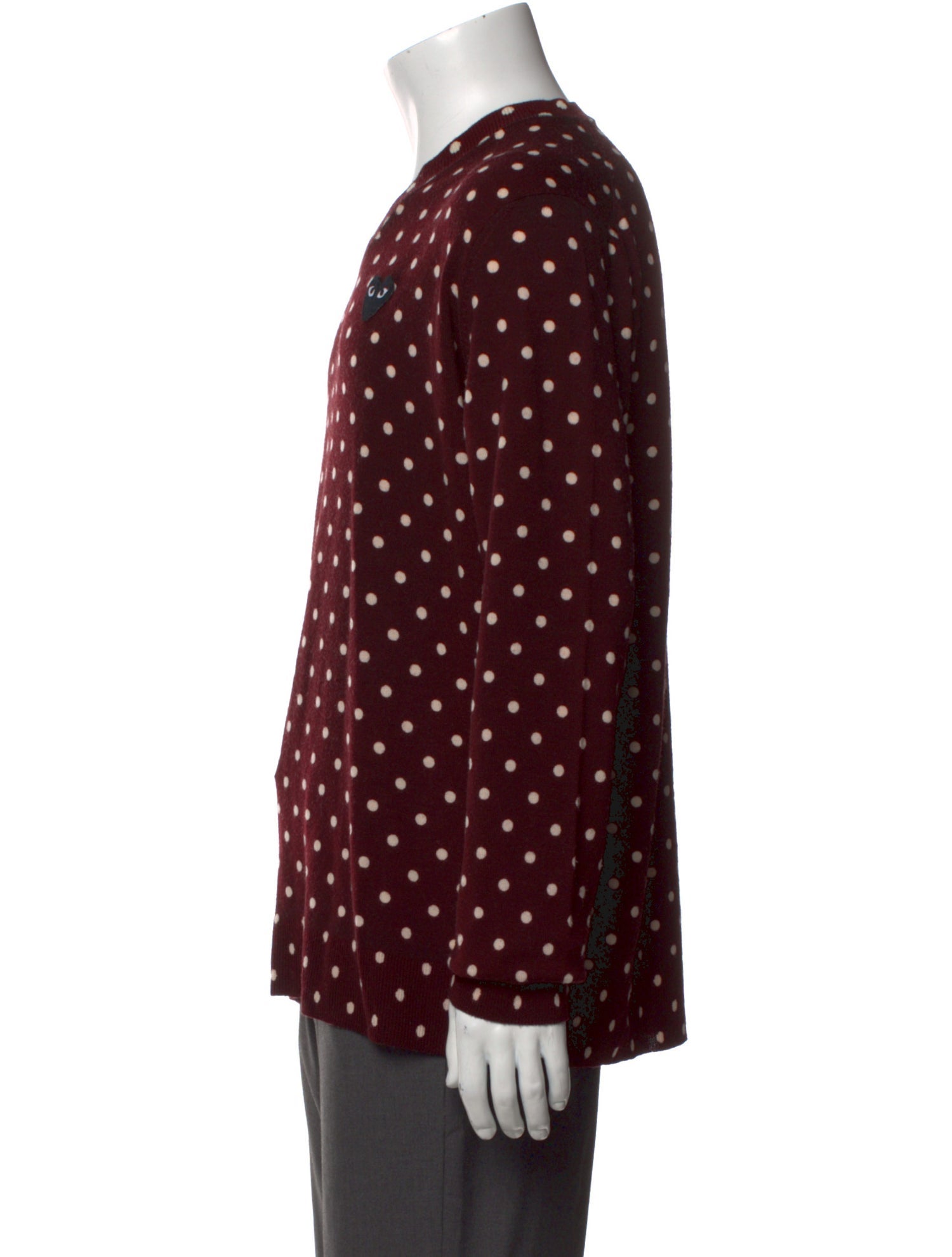 Comme des Garçons Play Wool Polka Dot Print Cardigan