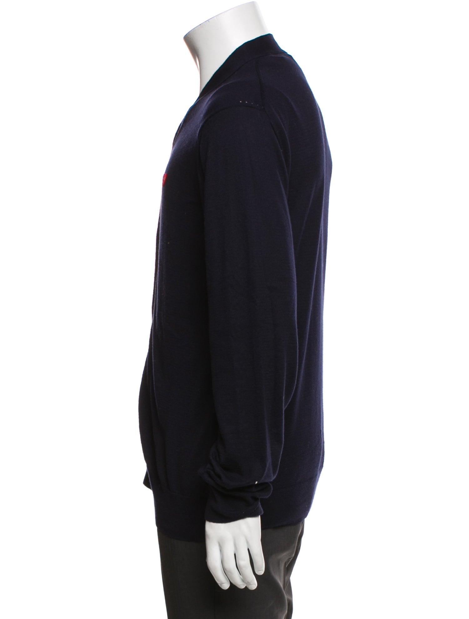Comme des Garçons Play V-Neck Long Sleeve Cardigan