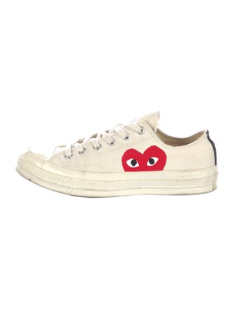 Comme des Garçons Play Canvas Graphic Print Sneakers