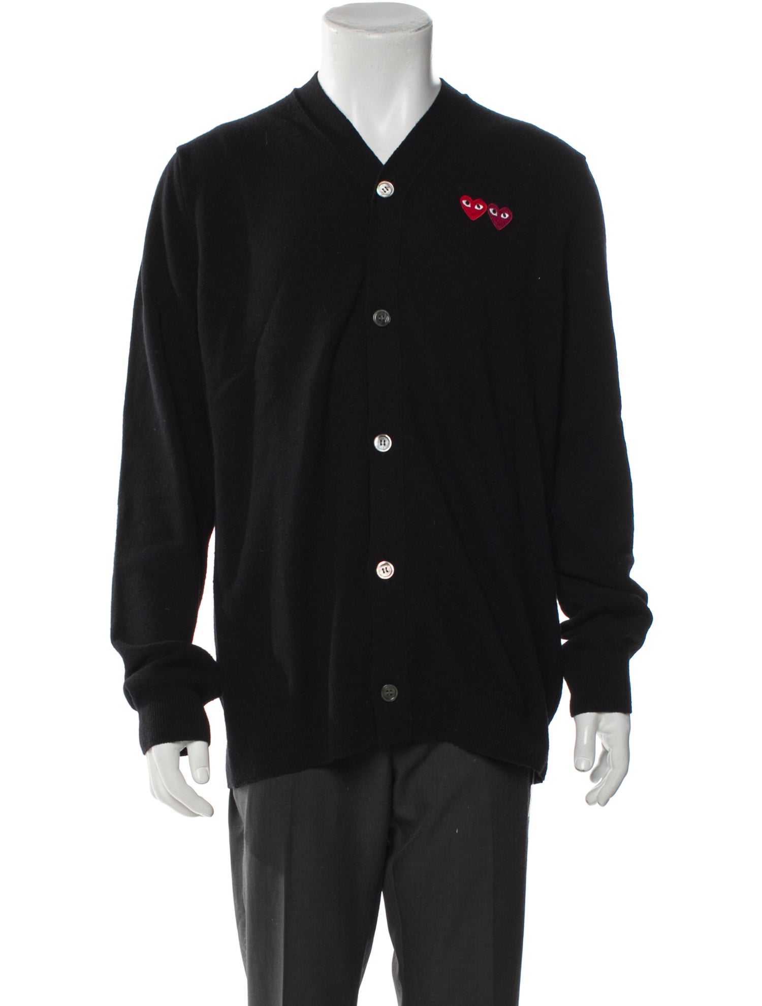 Comme des Garçons Play Graphic Print V-Neck Cardigan