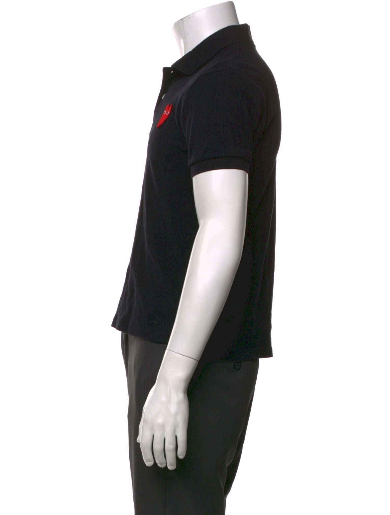 Comme des Garçons Play Collar Short Sleeve Polo Shirt