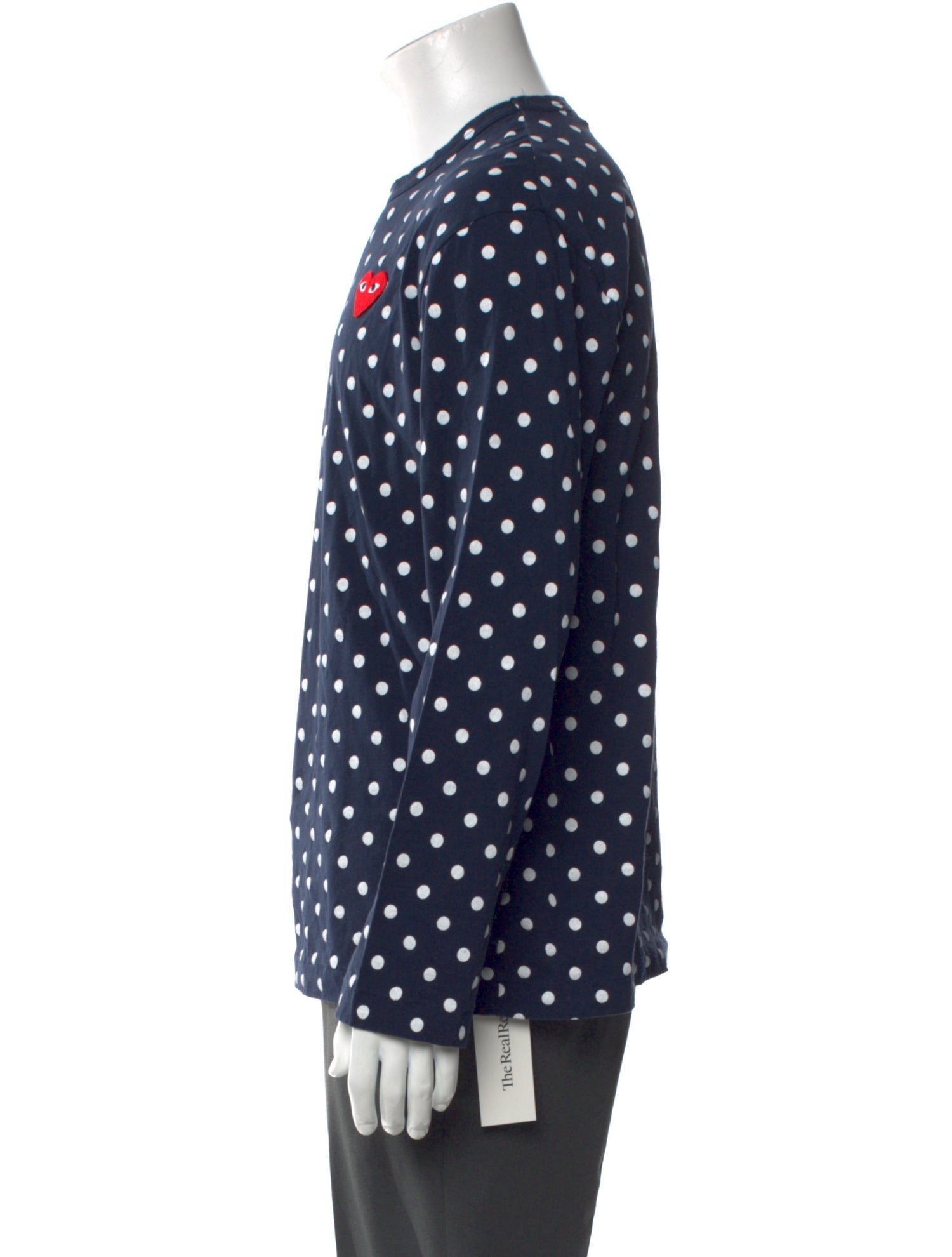 Comme des Garçons Play Polka Dot Print Crew Neck T-Shirt