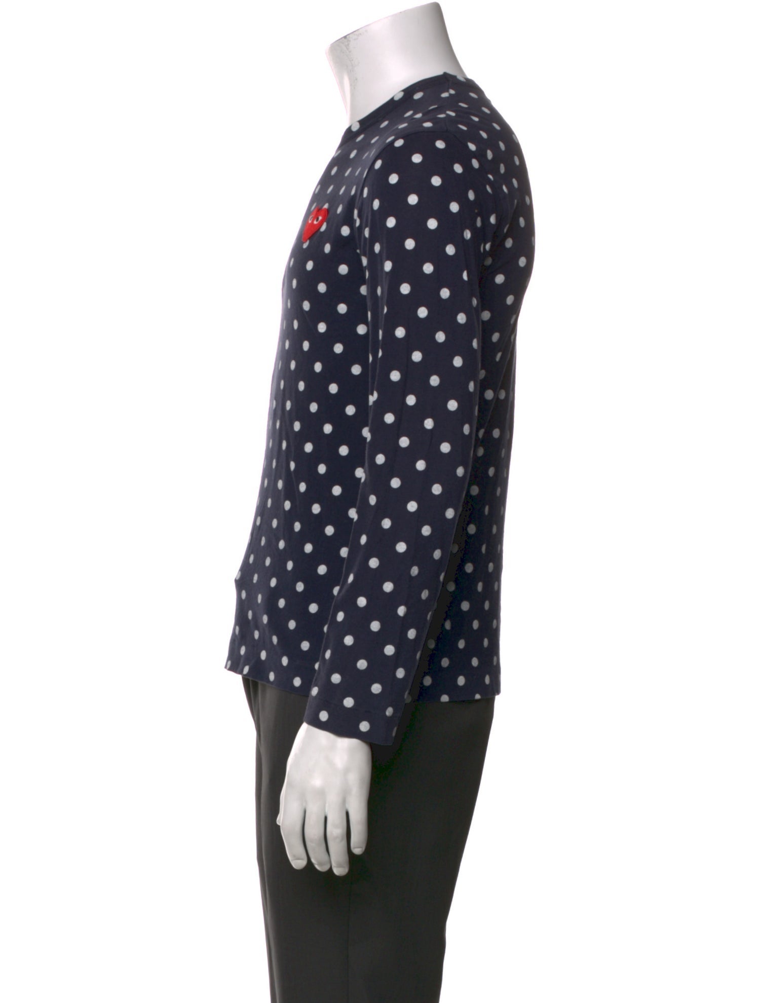 Comme des Garçons Play Polka Dot Print Crew Neck T-Shirt